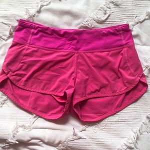 pink lululemon shorts